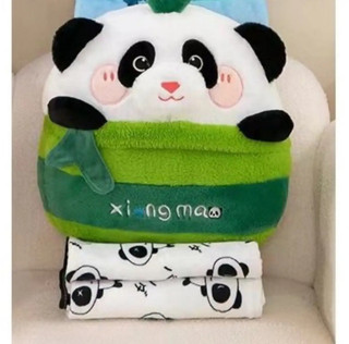 عروسک پولیشی پاندا پتویی (Panda Blanket Plush)